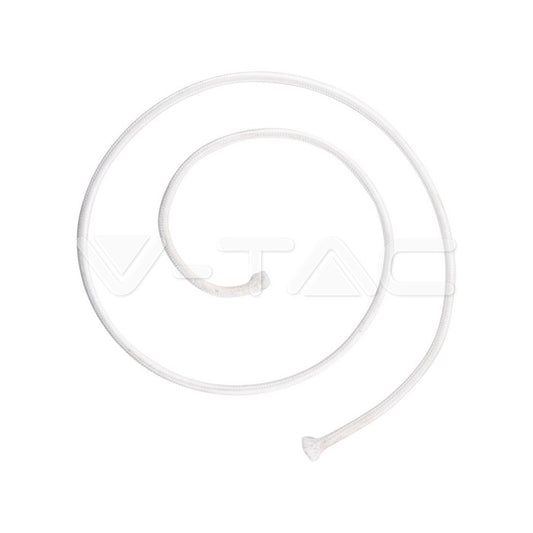 LED E27 PENDANT FABRIC WIRE WHITE 2X0.75MM ROPE