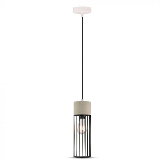 LED E27 PENDANT CONCRETE & MESH 12X38X130 IRON