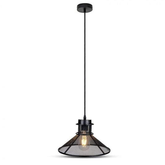 LED E27 PENDANT V SHAPE BLACK 29X100X134 METAL