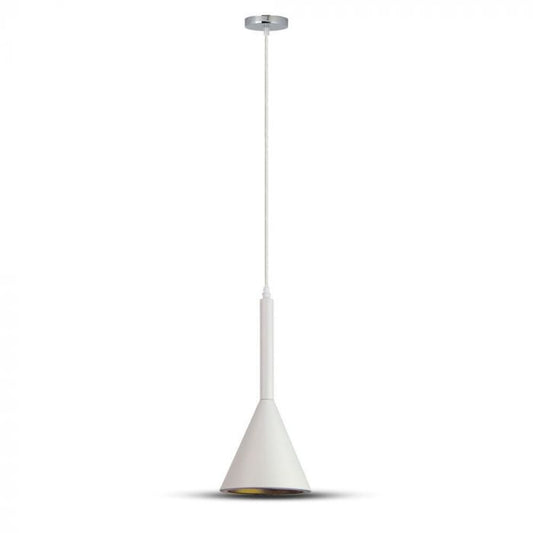 LED E27 PENDANT MODERN WHITE 16X35X60 DOUBLE ALUMINUM
