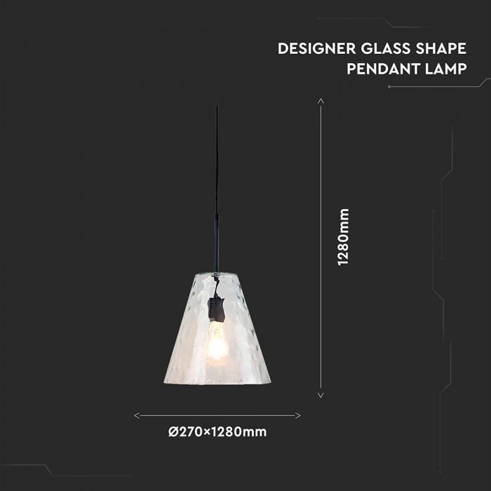 Pendant Light Designer Glass Cone Shape