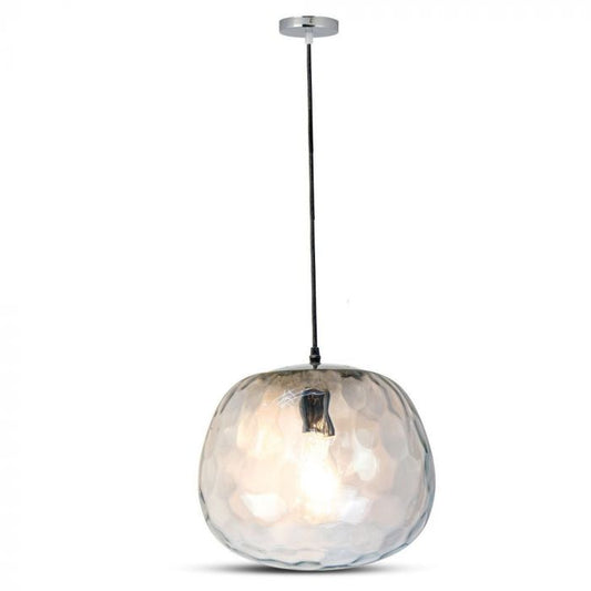 LED E27 PENDANT DESIGNER 3-WIRE SUSPENSION ROUND TRANSPARENT 25X100 GLASS