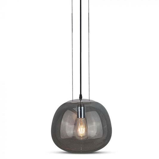 LED E27 PENDANT DESIGNER 3-WIRE SUSPENSION GUN GREY 30X27X100 GLASS