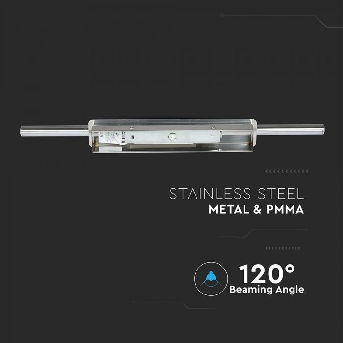 LED PENDANT CEILING CHROME 12W DL 900lm 120° 640X65X65 Stainless Steel