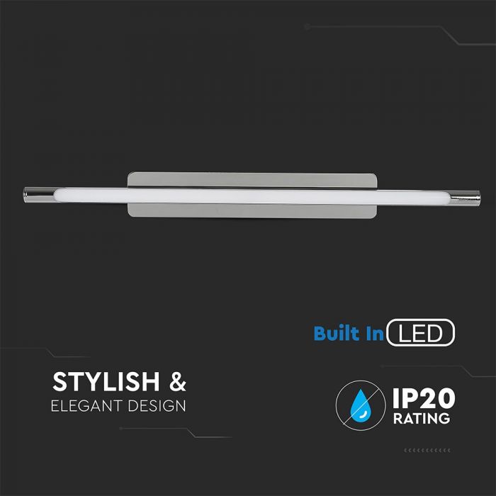 LED PENDANT CEILING CHROME 12W DL 900lm 120° 640X65X65 Stainless Steel