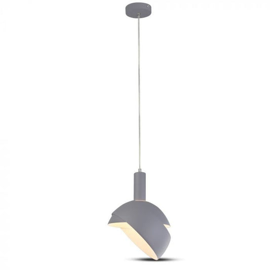 LED E14 PENDANT WITH SLIDE ALUMINUM LAMPSHADE 18X10X120 GREY