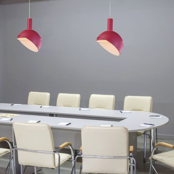 LED E14 PENDANT WITH SLIDE ALUMINUM LAMPSHADE 18X10X120 PINK