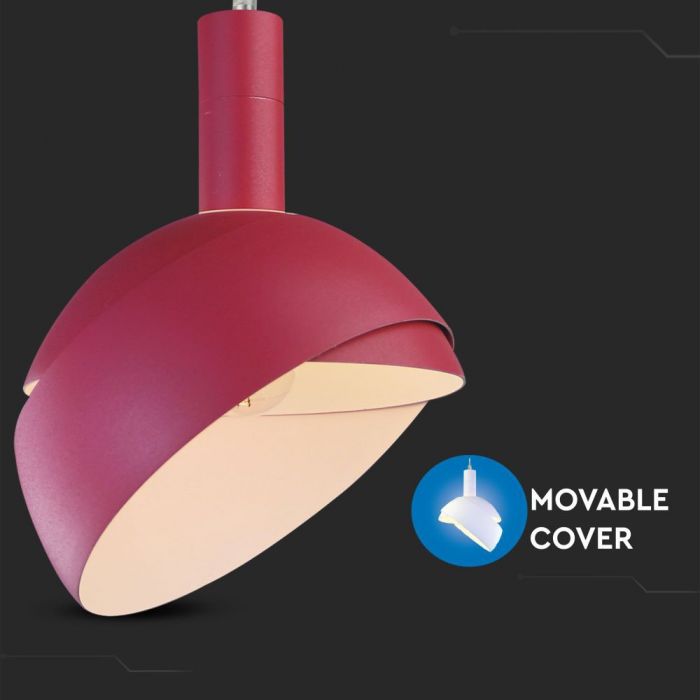 Plastic Pendant Lamp Holder E14 Slide Aluminium Shade Pink