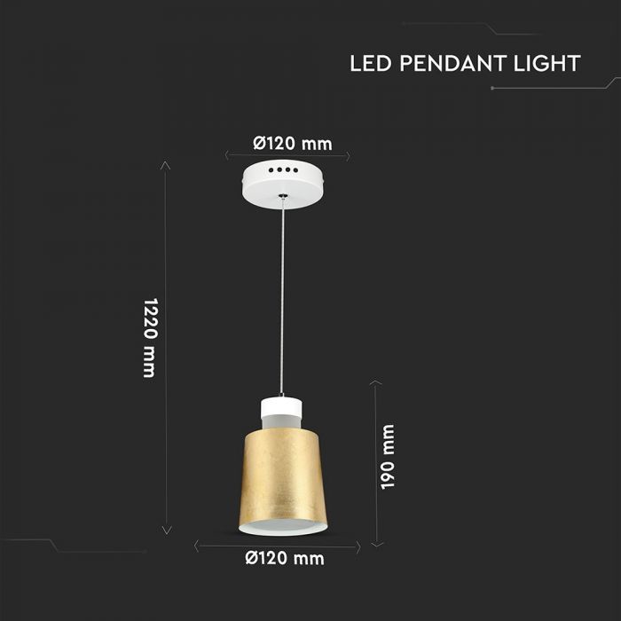 7W LED Pendant Light Gold ÃƒËœ120 Natural White