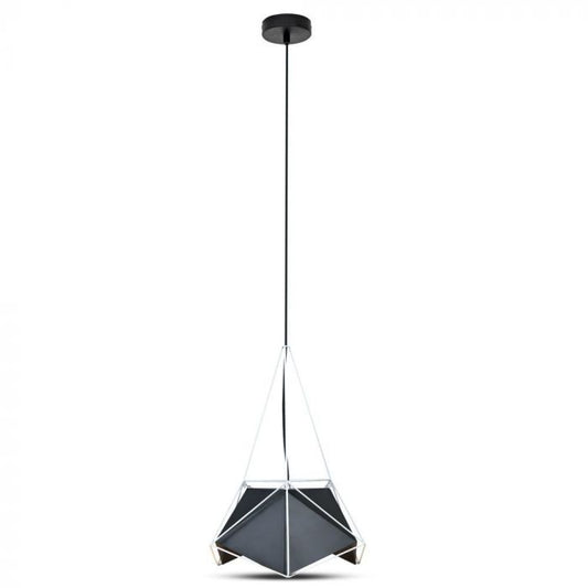 LED E27 PENDANT NET PRISM BLACK 40X54 WHITE WIRE