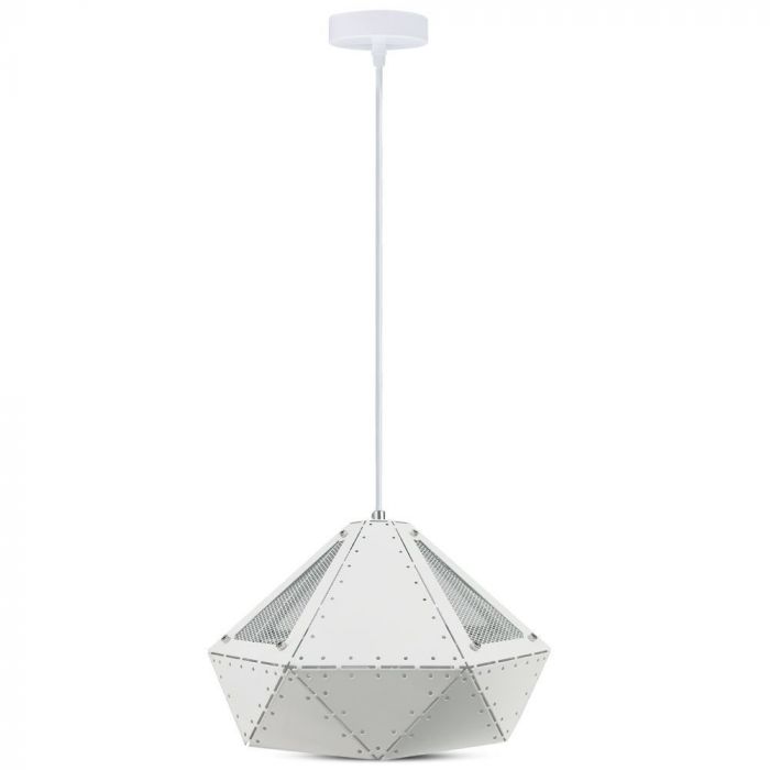 LED E27 PENDANT PASTEL PRISM WHITE 31X18 METAL