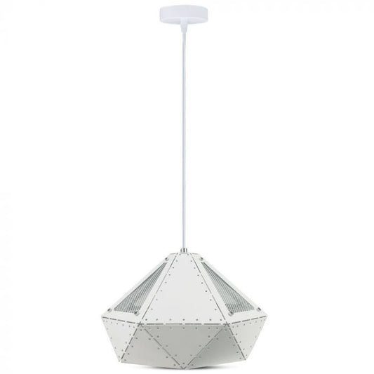 LED E27 PENDANT PASTEL PRISM WHITE 31X18 METAL
