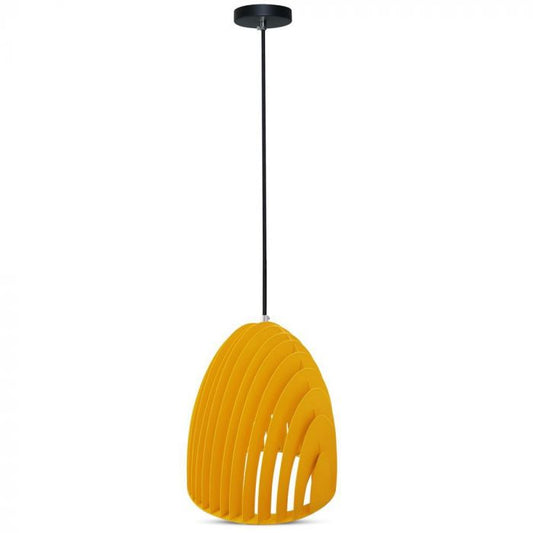 LED E27 PENDANT CONE PRISM YELLOW 25X25.5 METAL