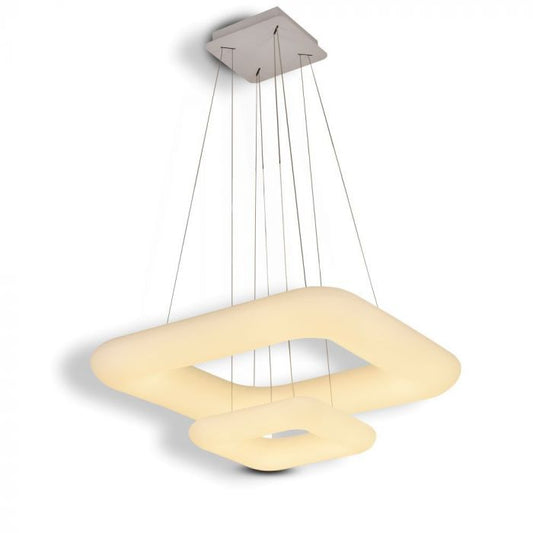 LED PENDANT DESIGNER SQUARE HANGING 68W COLOR CHANGE 6000lm 120° 600X300 PC WHITE DIMMABLE