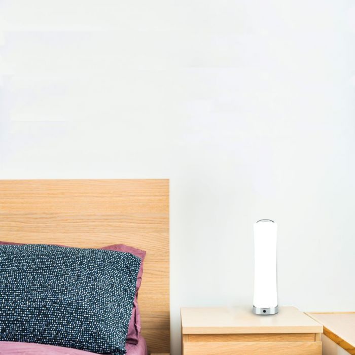LED DESIGNER TABLE LAMP 18W WW 1200lm 120° 125X420 PC+IRON WHITE TOUCH DIMMABLE A++