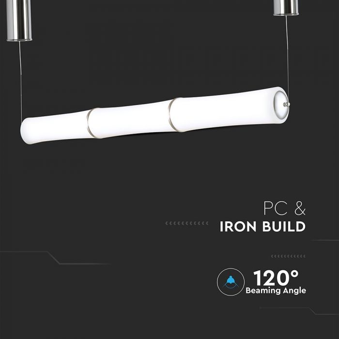 LED PENDANT TRIPLE DESIGNER HANGING 52W WW 3400lm 120° 125X1260 PC WHITE TRIAC DIMMABLE A++