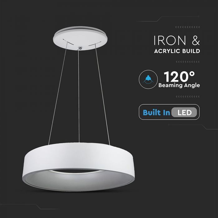 LED SOFT LIGHT CHANDELIER HANGING 30W WW 2250lm 120° 60 WHITE DIMMABLE