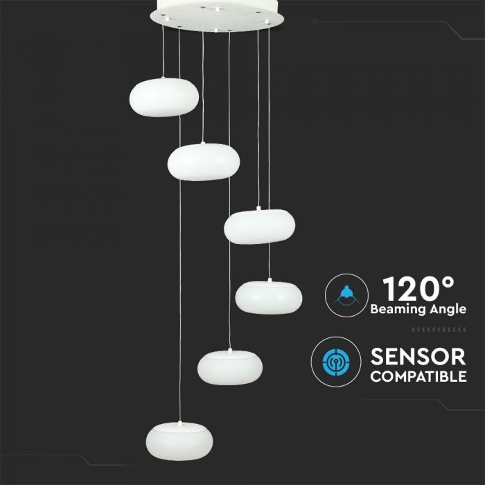 LED DESIGNER HANGING PENDANT 72W 6500lm WW 120° 39X200 TRIAC DIMMABLE