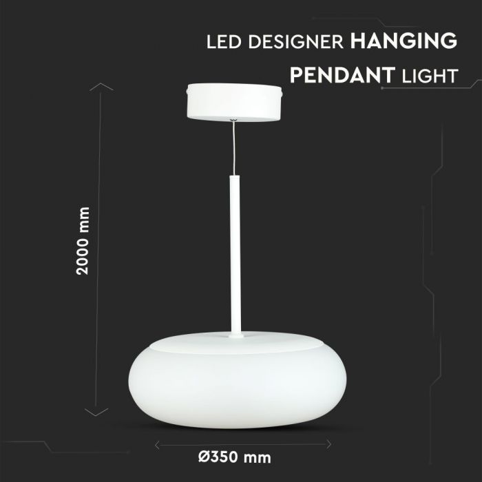 LED DESIGNER HANGING PENDANT 25W 2100lm WW 120° 350X2000 TRIAC DIMMABLE