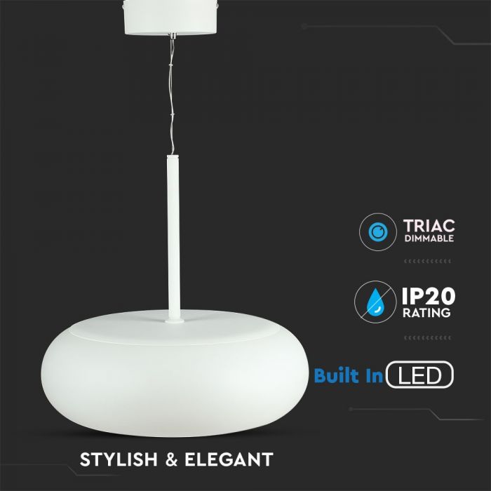 LED DESIGNER HANGING PENDANT 40W 3200lm WW 120° 500X2000 TRIAC DIMMABLE