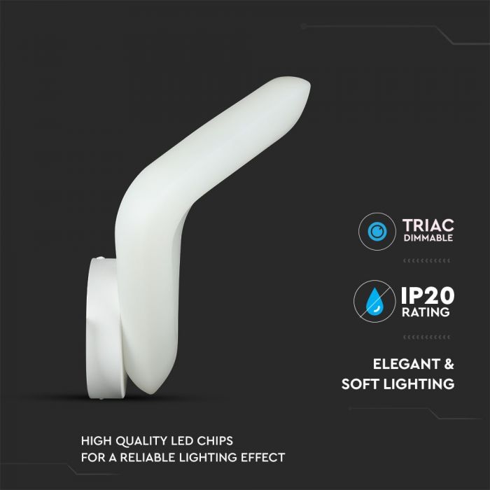 LED DESIGNER WALL LAMP 20W 1700lm WW 120° 330X380X230 TRIAC DIMMABLE