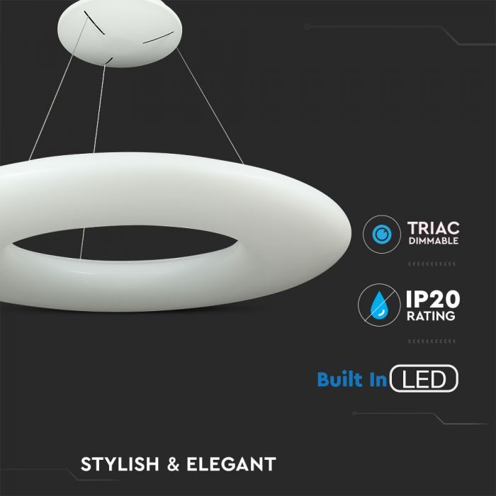 LED DESIGNER HANGING PENDANT 105W 6300lm WW 120° 91X200 TRIAC DIMMABLE