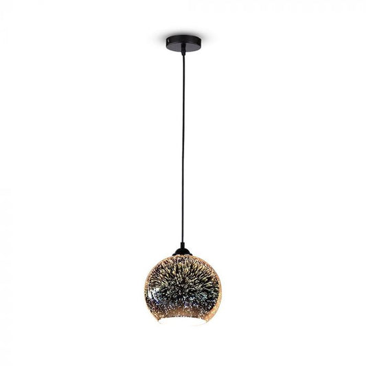 LED E27 PENDANT WITH 3D GLASS LAMPSHADE 200X200X1250