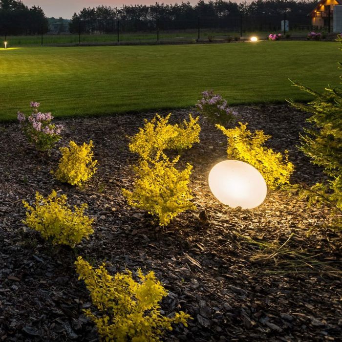 LED STONE LIGHT RGBW RECHARGEABLE 1W 18lm 28X21X17 LLDPE WHITE IP65 DIMMABLE
