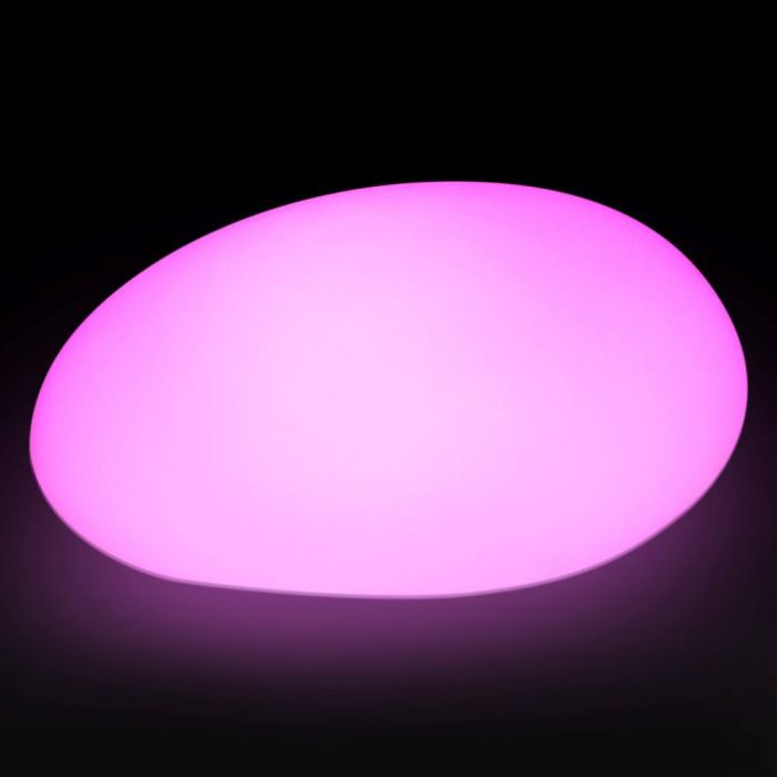 LED STONE LIGHT RGBW RECHARGEABLE 1W 18lm 28X21X17 LLDPE WHITE IP65 DIMMABLE