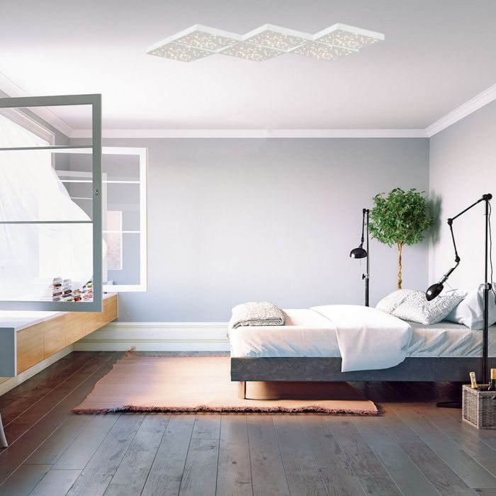 LED DESIGNER CEILING LIGHT CCT CHANGING 8W 900lm 120° 300X300X40 WHITE DIMMABLE
