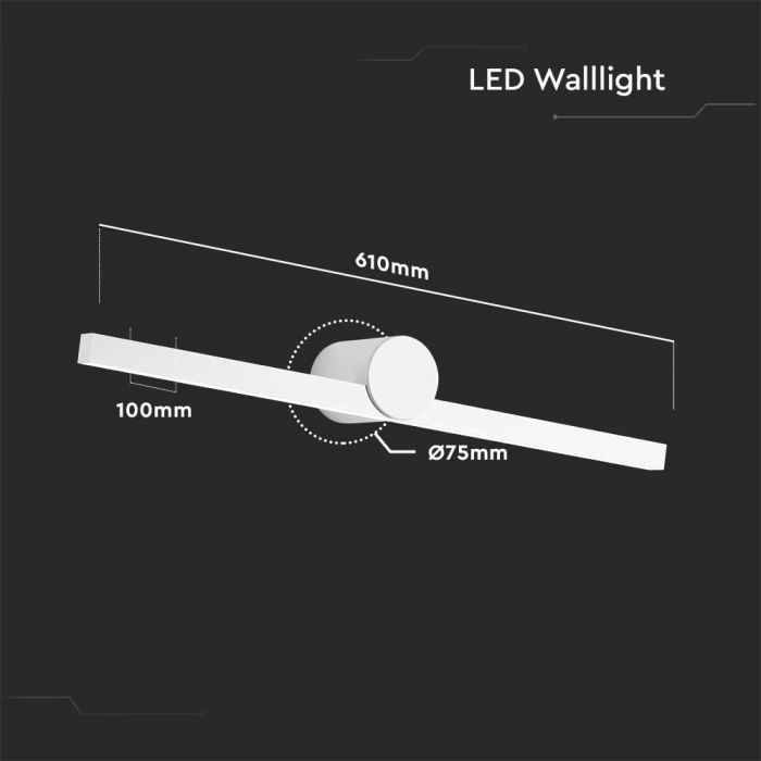 LED MIRROR LIGHT 10W 1530Lm DL WHITE