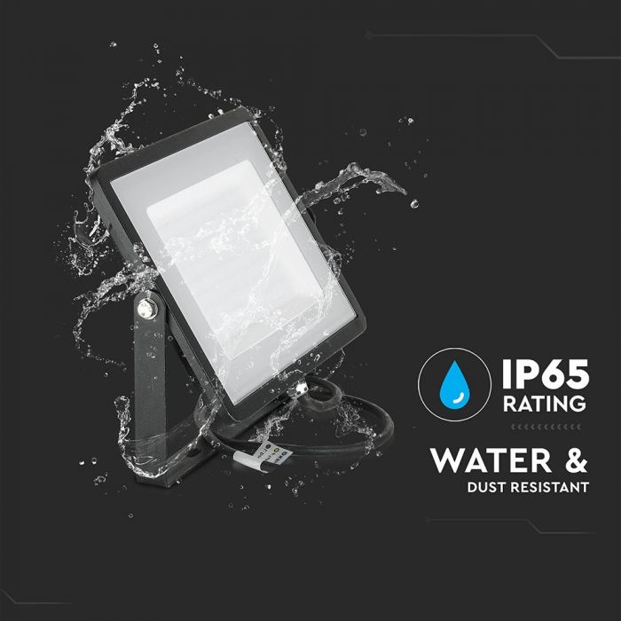 100W LED Floodlight SMD SAMSUNG Chip Slim Black Body White