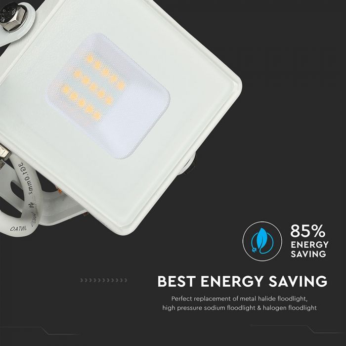 LED FLOOD SLIM 10W  DL 110° 800lm IP65 WHITE SAMSUNG CHIP