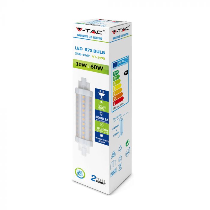 LED R7S LAMP 10W WW 800lm 360° 25X118