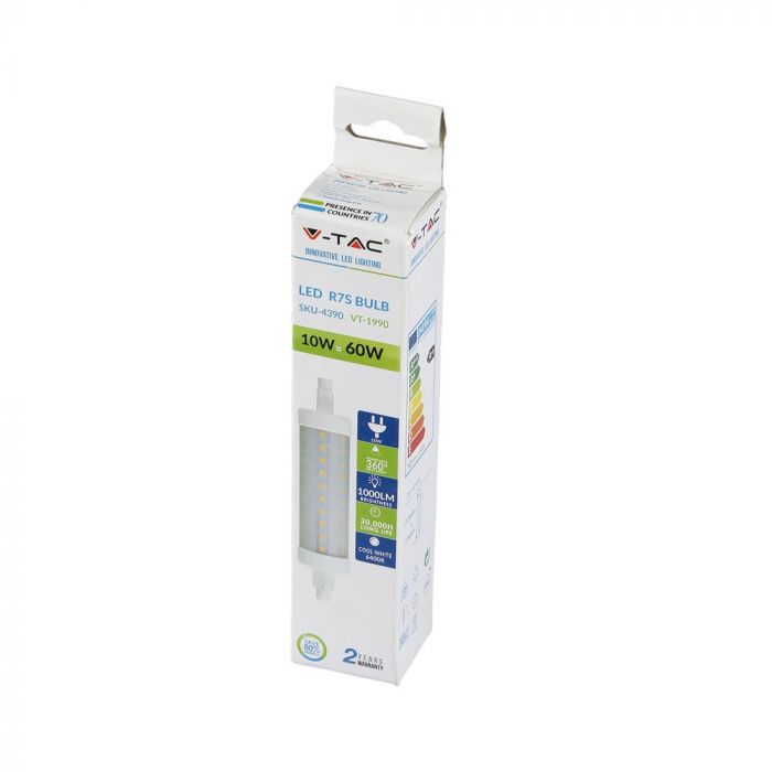 LED R7S LAMP 10W CW 800lm 360° 25X118