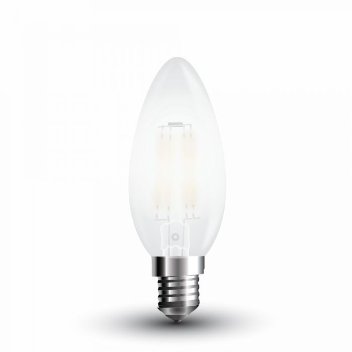 LED Bulb 4W Filament E14 Frost Cover Candle White