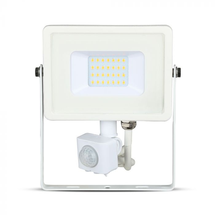 20W LED Sensor Floodlight SAMSUNG Chip Cut-OFF Function White Body 6400K