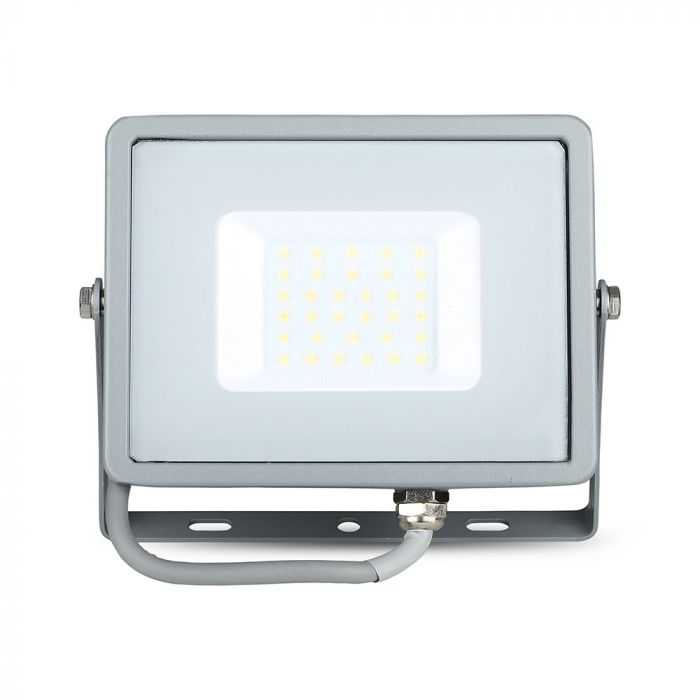 30W LED Floodlight SMD SAMSUNG Chip Slim Grey Body 6400K