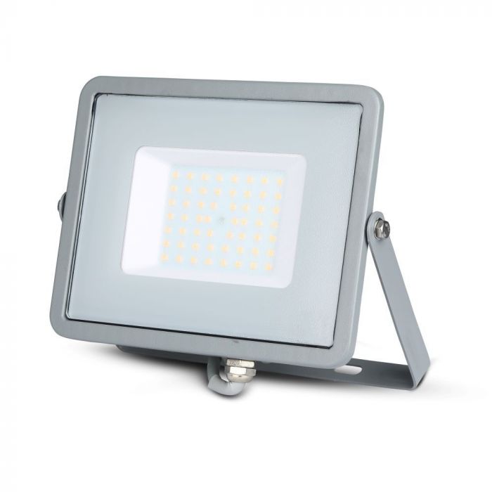 50W LED Floodlight SMD SAMSUNG Chip Slim Grey Body 3000K