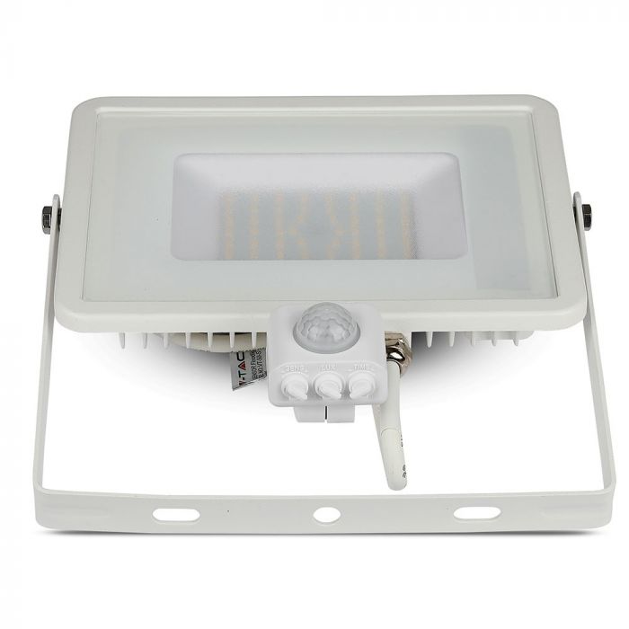 50W LED Sensor Floodlight SAMSUNG Chip Cut-OFF Function White Body 4000K