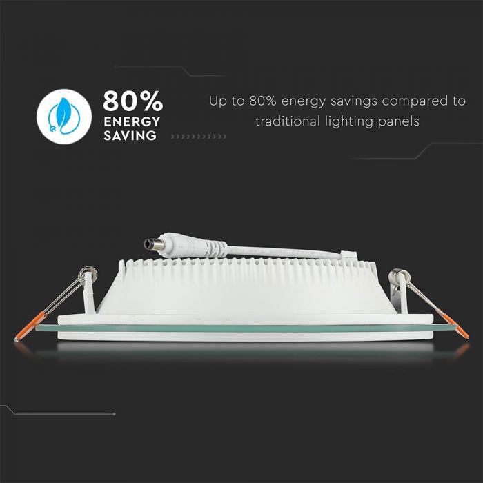 LED GLASS ROUND DOWNLIGHT 12W 840lm WW 120° 160X40 (120)