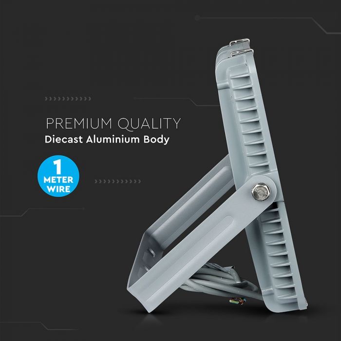LED FLOOD SLIM 150W WW 100° 12000lm IP65 GREY SAMSUNG CHIP