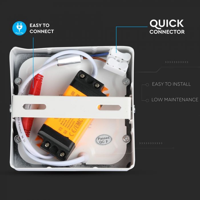 LED SQUARE SURFACE PANEL 22W 1980lm CW 120° 235X235X43