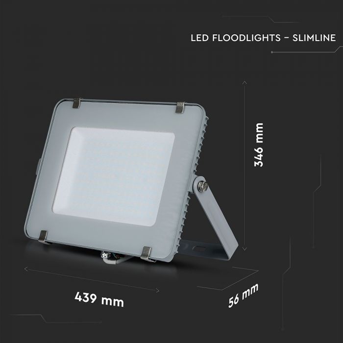 200W LED Floodlight SMD SAMSUNG Chip Slim Grey Body 4000K