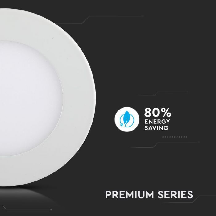6W LED Panel Premium Round Natural White