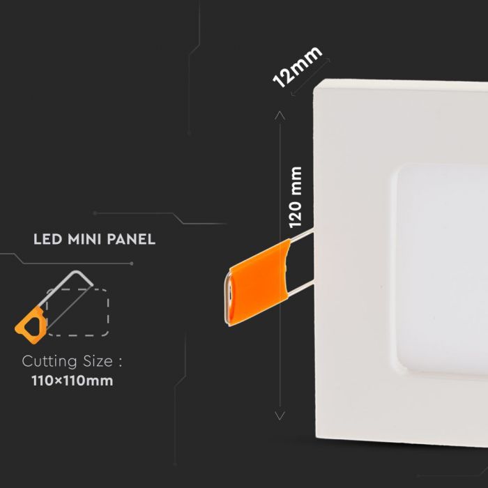 6W LED Panel Premium Square Warm White