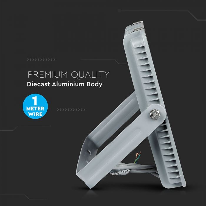 LED FLOOD SLIM 300W CW 100° 24000lm IP65 GREY SAMSUNG CHIP