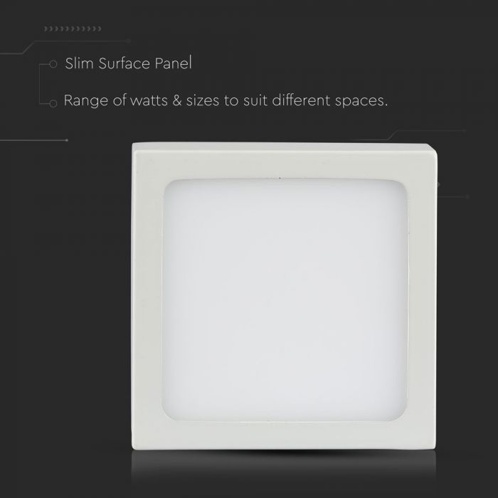 LED SURFACE SQUARE SLIM DOWNLIGHT 18W 1500lm CW 120° 190X24