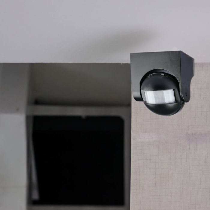LED INFRARED MOTION SENSOR WALL 180° 12m MAX. 300W IP44 BLACK