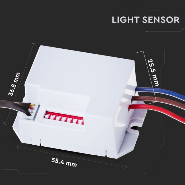 LED IR MOTION SENSOR 800W 3-6M 5sec-8min120-360° IP20